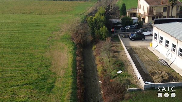 Pista ciclopedonale San Colombano nel comune Riva di Suzzara in provincia di Mantova