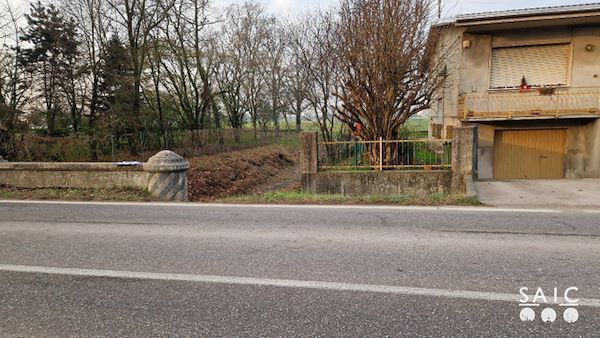 Pista ciclopedonale San Colombano nel comune Riva di Suzzara in provincia di Mantova