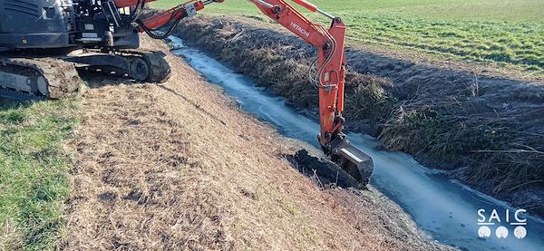 Pista ciclopedonale San Colombano nel comune Riva di Suzzara in provincia di Mantova