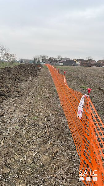 Pista ciclopedonale San Colombano nel comune Riva di Suzzara in provincia di Mantova