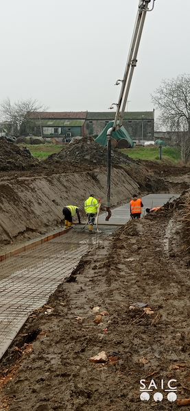Pista ciclopedonale San Colombano nel comune Riva di Suzzara in provincia di Mantova