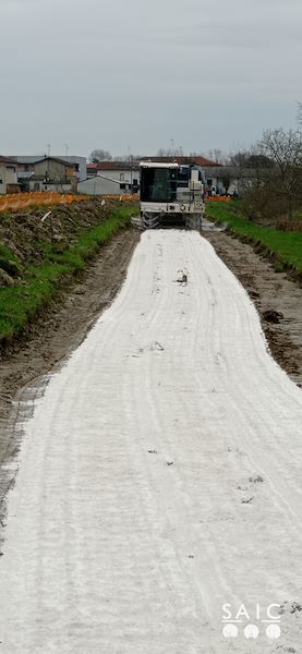 Pista ciclopedonale San Colombano nel comune Riva di Suzzara in provincia di Mantova