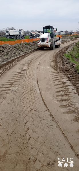 Pista ciclopedonale San Colombano nel comune Riva di Suzzara in provincia di Mantova