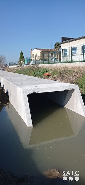 Pista ciclopedonale San Colombano nel comune Riva di Suzzara in provincia di Mantova