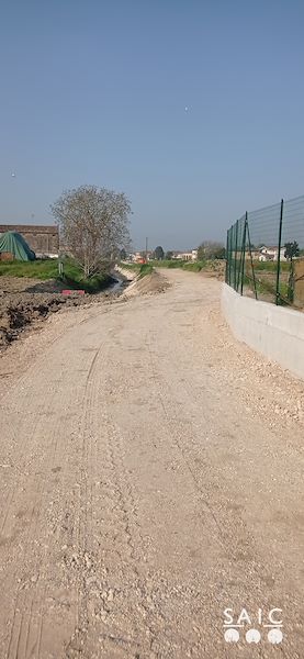 Pista ciclopedonale San Colombano nel comune Riva di Suzzara in provincia di Mantova