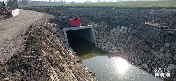 Pista ciclopedonale San Colombano nel comune Riva di Suzzara in provincia di Mantova