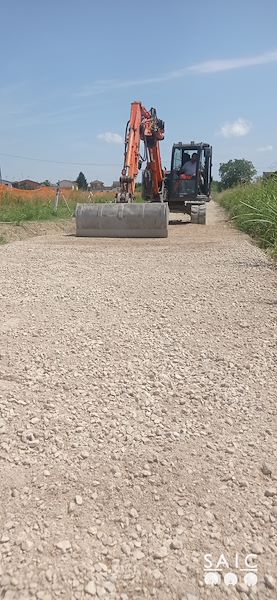 Pista ciclopedonale San Colombano nel comune Riva di Suzzara in provincia di Mantova