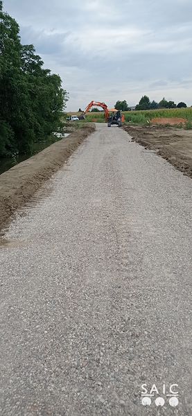 Pista ciclopedonale San Colombano nel comune Riva di Suzzara in provincia di Mantova