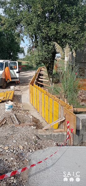 Pista ciclopedonale San Colombano nel comune Riva di Suzzara in provincia di Mantova
