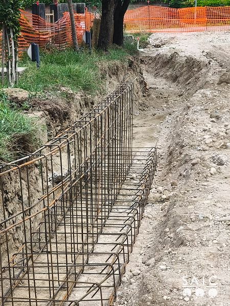 Pista ciclopedonale San Colombano nel comune Riva di Suzzara in provincia di Mantova
