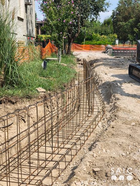 Pista ciclopedonale San Colombano nel comune Riva di Suzzara in provincia di Mantova