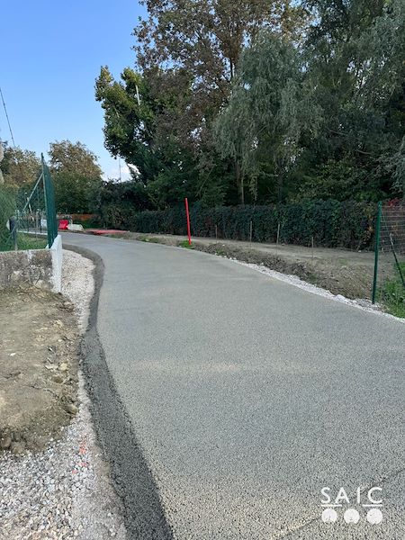Pista ciclopedonale San Colombano nel comune Riva di Suzzara in provincia di Mantova