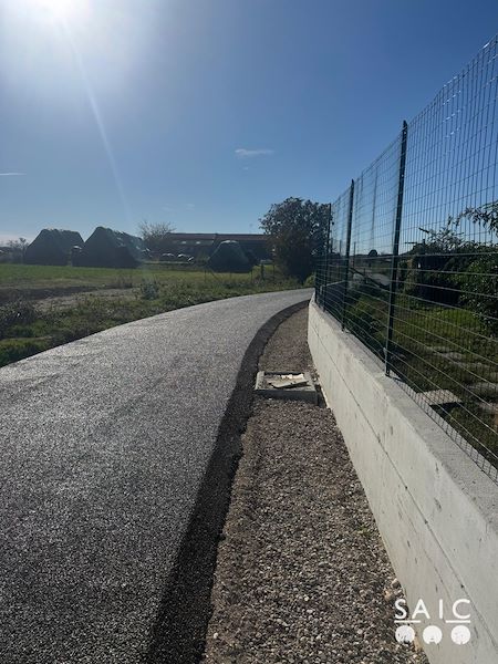 Pista ciclopedonale San Colombano nel comune Riva di Suzzara in provincia di Mantova