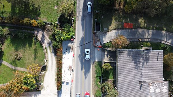 Pista ciclopedonale San Colombano nel comune Riva di Suzzara in provincia di Mantova