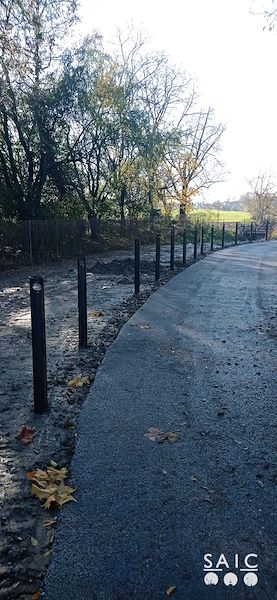 Pista ciclopedonale San Colombano nel comune Riva di Suzzara in provincia di Mantova