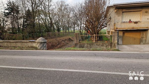 Pista ciclopedonale San Colombano nel comune Riva di Suzzara in provincia di Mantova