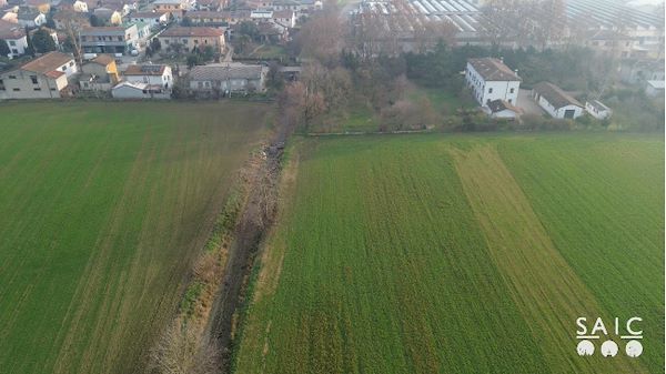 Pista ciclopedonale San Colombano nel comune Riva di Suzzara in provincia di Mantova