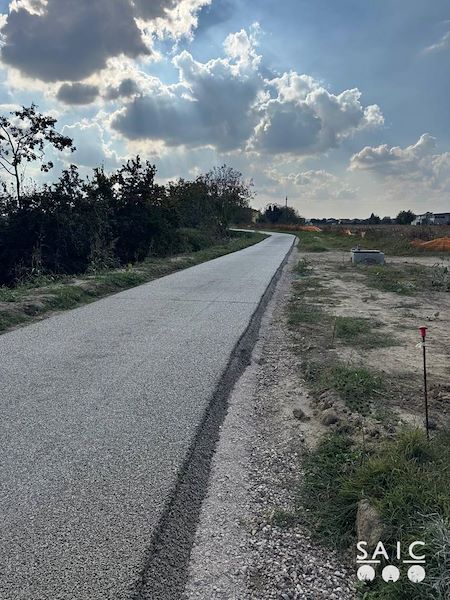 Pista ciclopedonale San Colombano nel comune Riva di Suzzara in provincia di Mantova