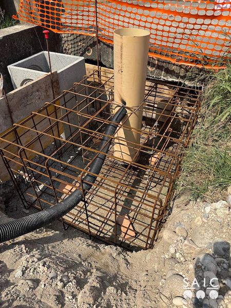 Pista ciclopedonale San Colombano nel comune Riva di Suzzara in provincia di Mantova