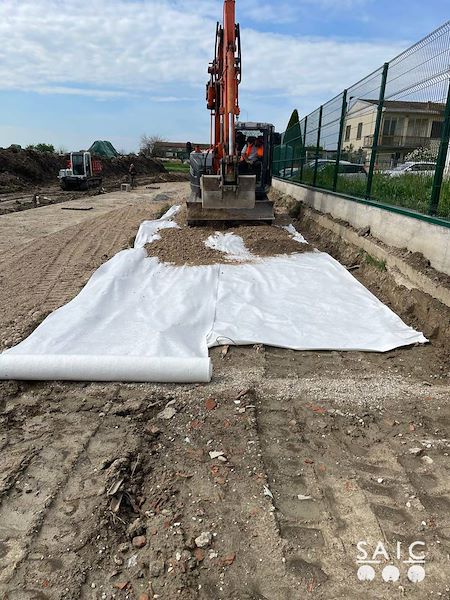 Pista ciclopedonale San Colombano nel comune Riva di Suzzara in provincia di Mantova