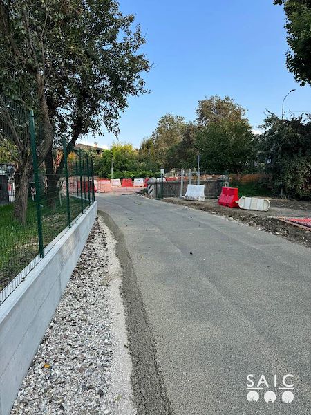 Pista ciclopedonale San Colombano nel comune Riva di Suzzara in provincia di Mantova