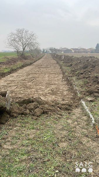 Pista ciclopedonale San Colombano nel comune Riva di Suzzara in provincia di Mantova
