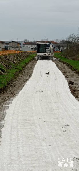 Pista ciclopedonale San Colombano nel comune Riva di Suzzara in provincia di Mantova