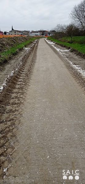 Pista ciclopedonale San Colombano nel comune Riva di Suzzara in provincia di Mantova