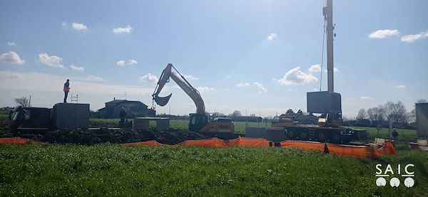 Pista ciclopedonale San Colombano nel comune Riva di Suzzara in provincia di Mantova