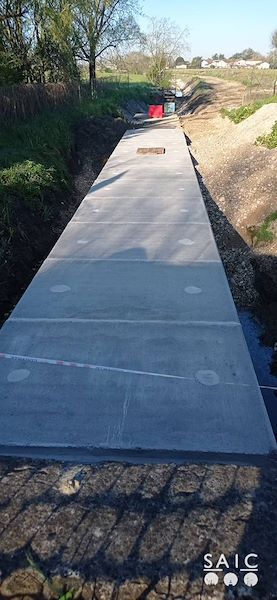 Pista ciclopedonale San Colombano nel comune Riva di Suzzara in provincia di Mantova