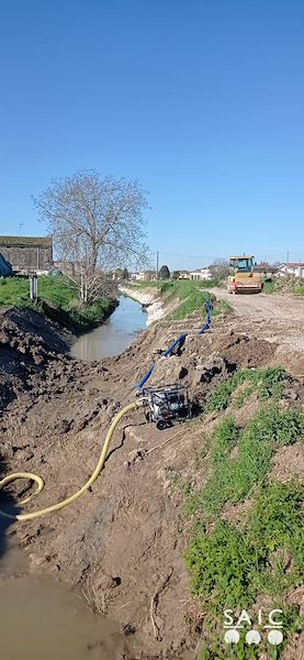 Pista ciclopedonale San Colombano nel comune Riva di Suzzara in provincia di Mantova