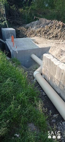 Pista ciclopedonale San Colombano nel comune Riva di Suzzara in provincia di Mantova