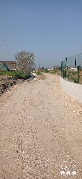 Pista ciclopedonale San Colombano nel comune Riva di Suzzara in provincia di Mantova