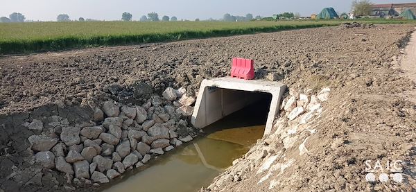 Pista ciclopedonale San Colombano nel comune Riva di Suzzara in provincia di Mantova