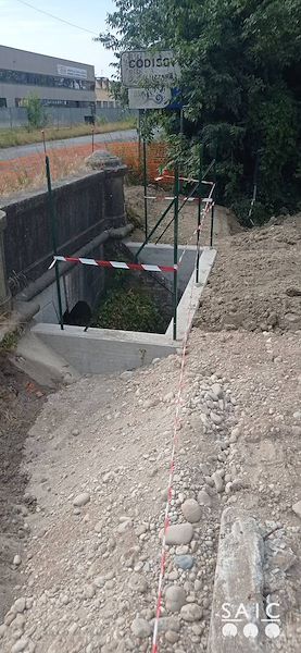 Pista ciclopedonale San Colombano nel comune Riva di Suzzara in provincia di Mantova