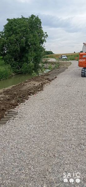 Pista ciclopedonale San Colombano nel comune Riva di Suzzara in provincia di Mantova