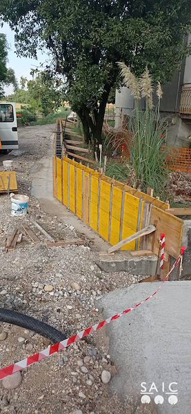 Pista ciclopedonale San Colombano nel comune Riva di Suzzara in provincia di Mantova