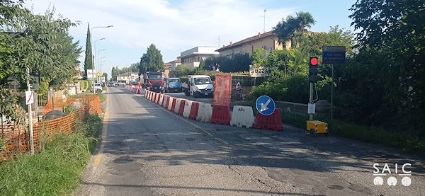Pista ciclopedonale San Colombano nel comune Riva di Suzzara in provincia di Mantova