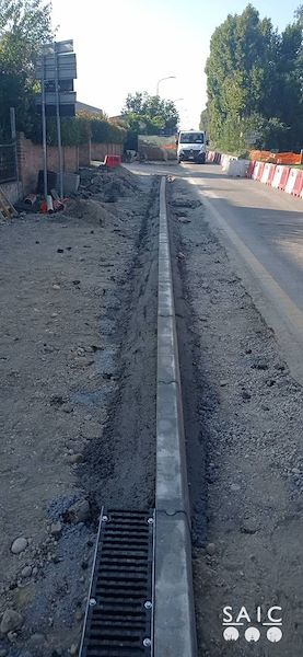 Pista ciclopedonale San Colombano nel comune Riva di Suzzara in provincia di Mantova