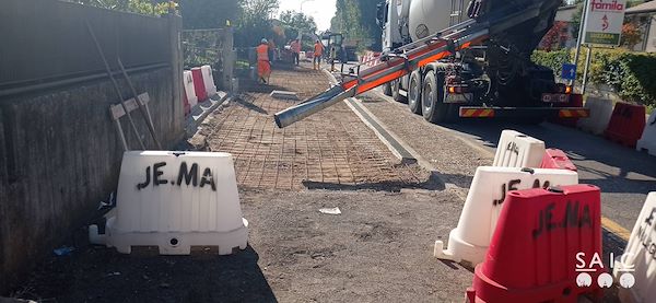 Pista ciclopedonale San Colombano nel comune Riva di Suzzara in provincia di Mantova
