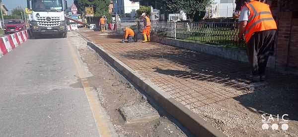Pista ciclopedonale San Colombano nel comune Riva di Suzzara in provincia di Mantova