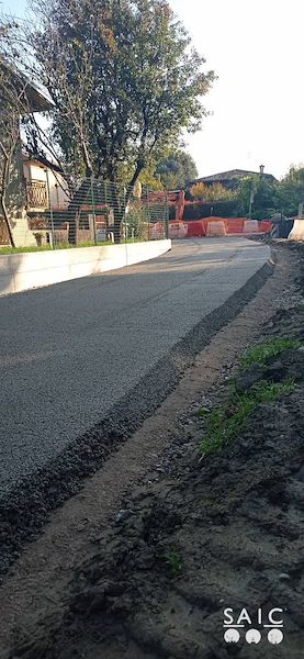 Pista ciclopedonale San Colombano nel comune Riva di Suzzara in provincia di Mantova